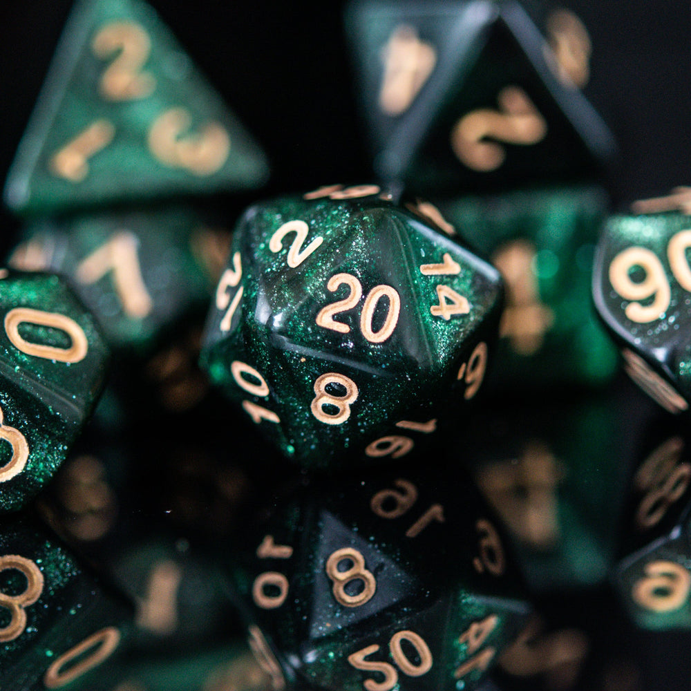 Enchanted Forest Dew Acrylic Dice Set (ONLINE ORDER ONLY)