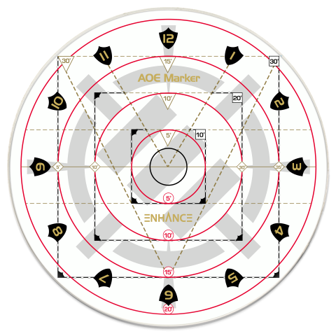 Enhance:  Spell AoE Damage Template (ONLINE ORDER ONLY)