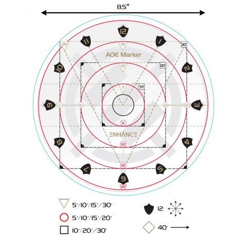 Enhance:  Spell AoE Damage Template (ONLINE ORDER ONLY)