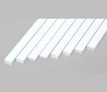 EVG167 White Dimensional Strips .080in x .156in x 14in (8) Evergreen (ONLINE ORDER ONLY)