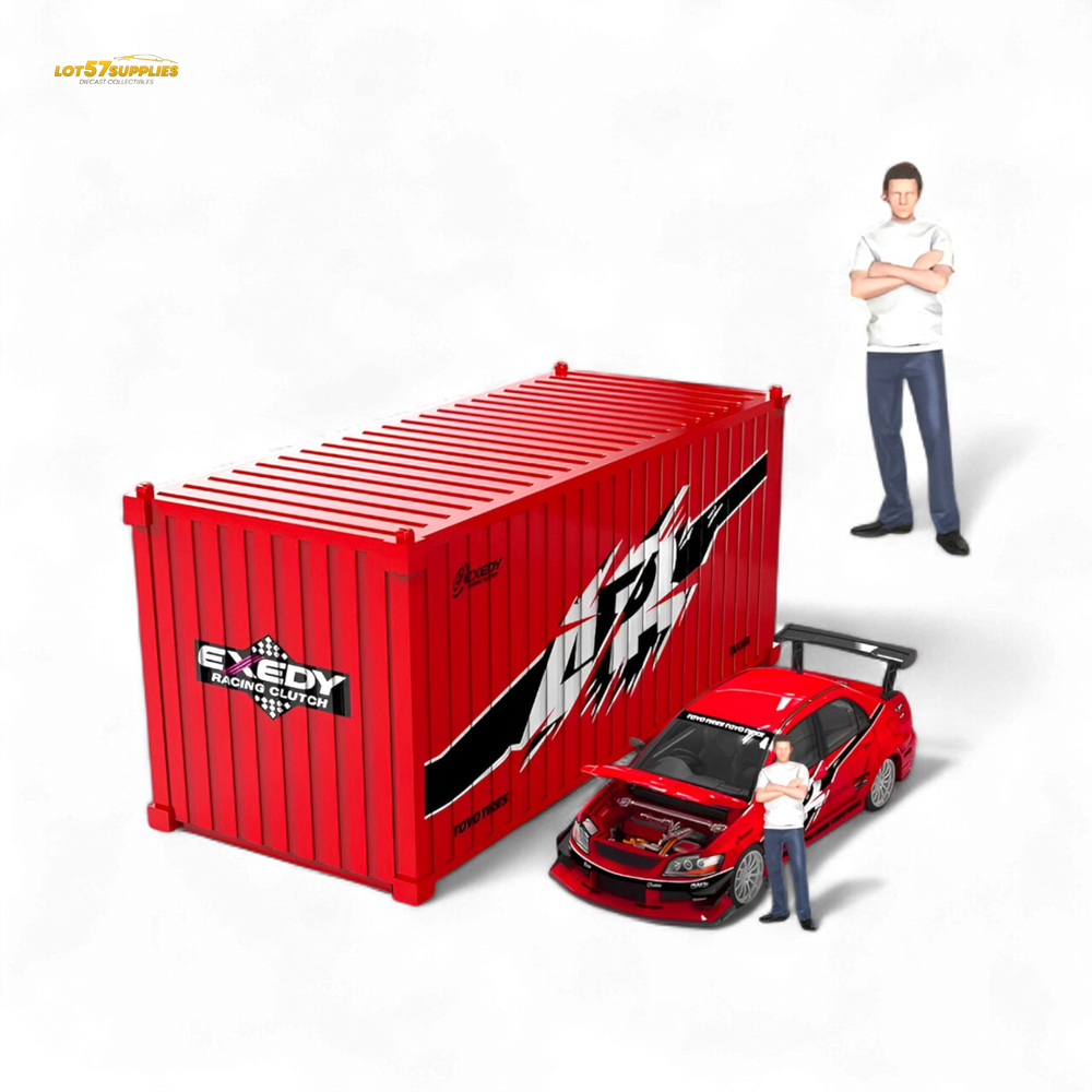 TimeMicro Mitsubishi Lancer EVO 9th Gen - Openable Hood & Figure - With Container 1:64 (ONLINE ORDER ONLY)