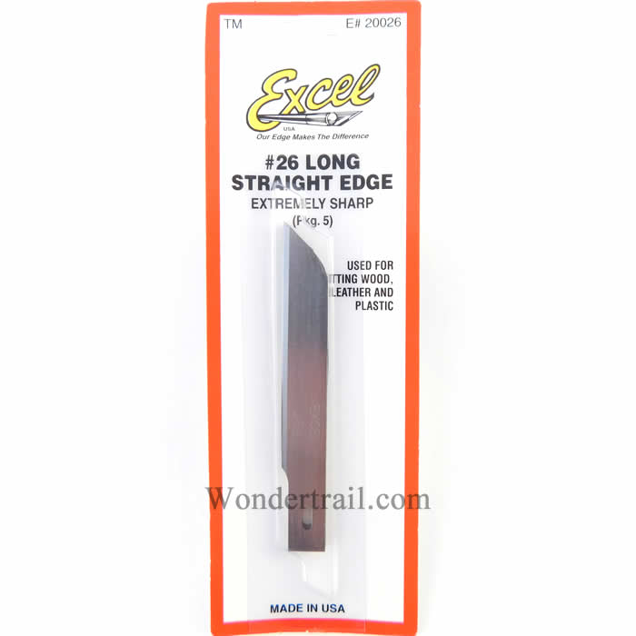EXL20026 #26 Long Blade (5pk) Excel Hobby Tools (ONLINE ORDER ONLY)