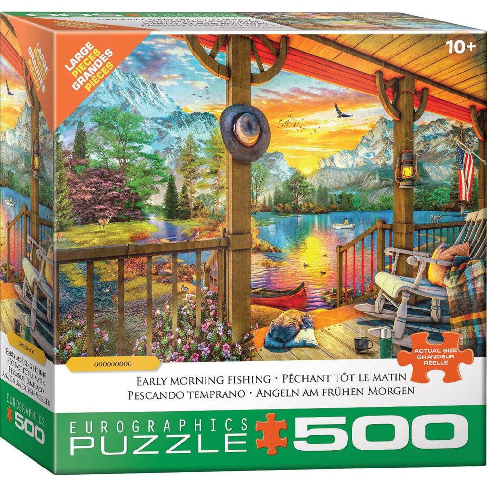 Early Morning Fishing 500 Piece Jigsaw Puzzle Eurographics