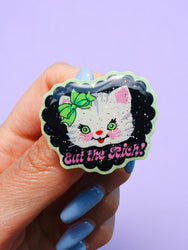 Eat The Rich Anarchy Kitty Acrylic Pin (Online Order Only)