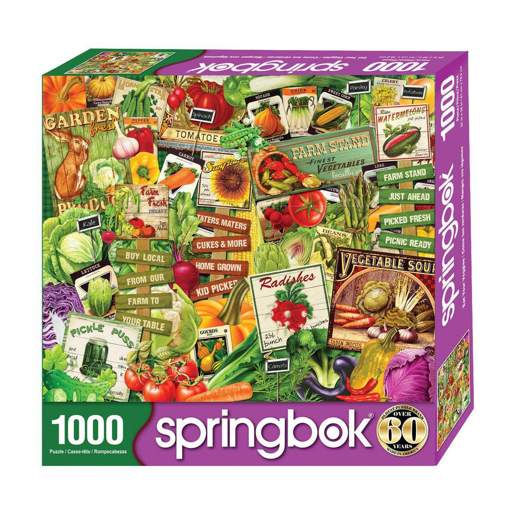 Eat Your Veggies 1000 Piece Jigsaw Puzzle Springbok (ONLINE ORDER ONLY)