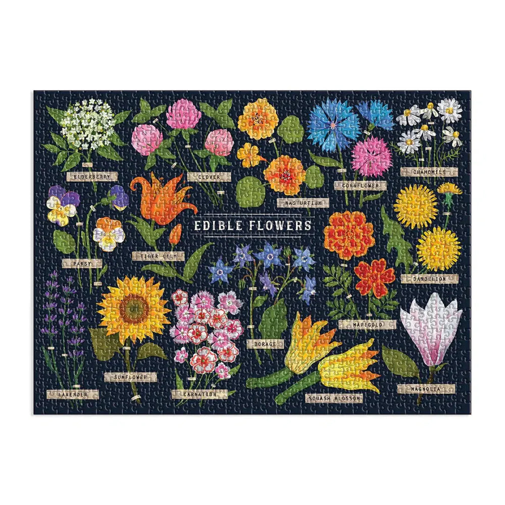 Edible Flowers 1000 Piece Jigsaw Puzzle Galison (ONLINE ORDER ONLY)