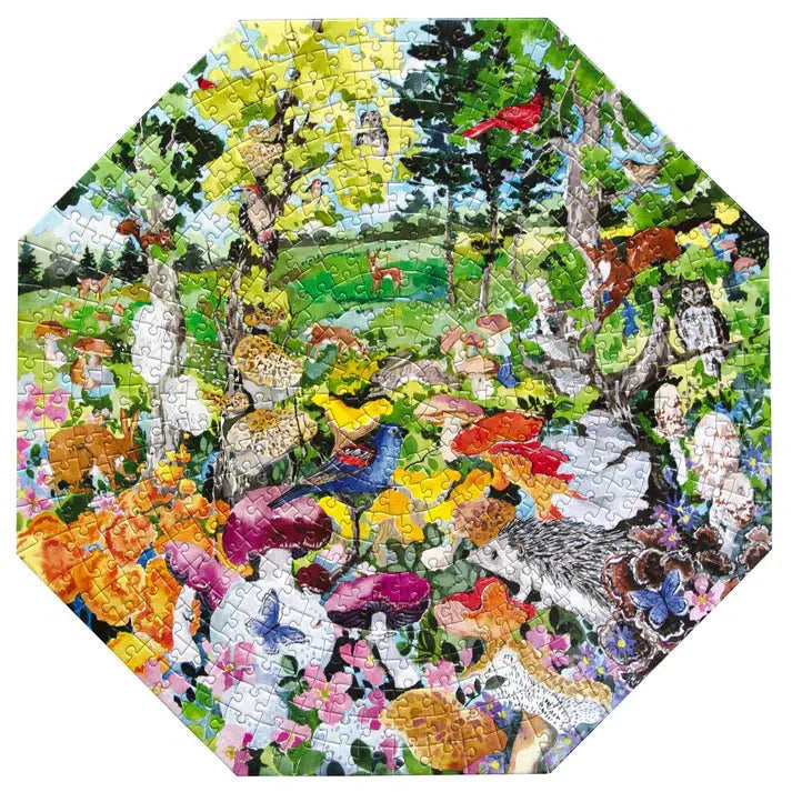 Edible Mushrooms 500 Piece Octagonal Jigsaw Puzzle eeBoo (ONLINE ORDER ONLY)