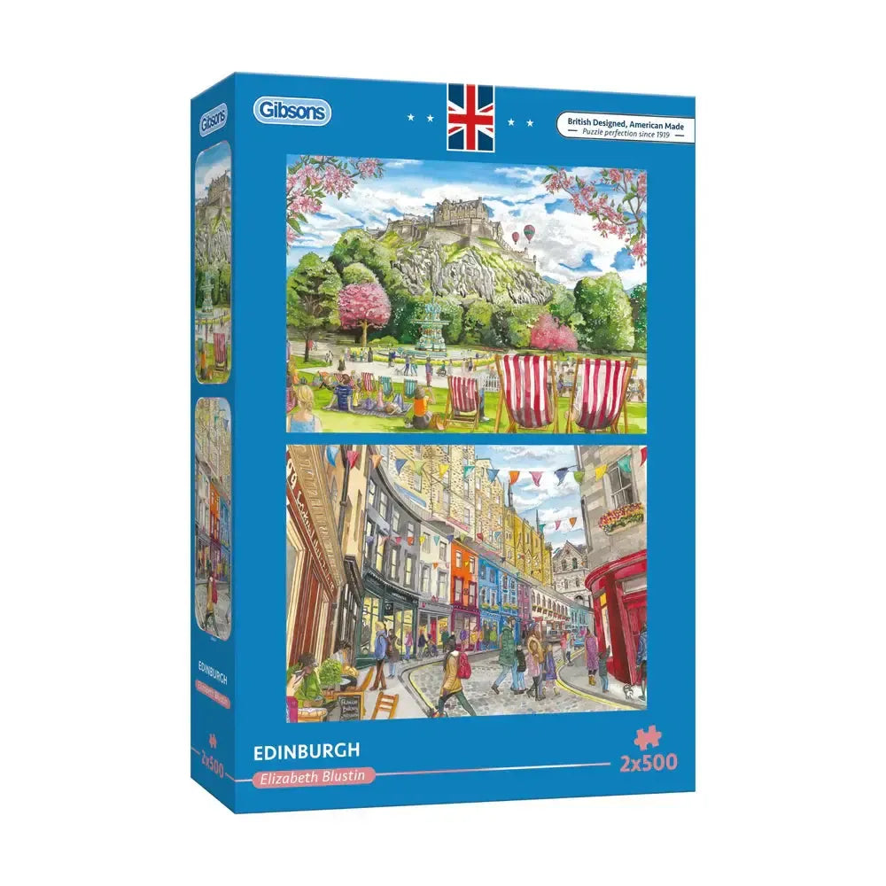 Edinburgh Set of 2 500 Piece Jigsaw Puzzles Gibsons