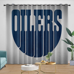 Edmonton Oilers Curtains Blackout Window Drapes Room Decoration (Online Order Only)