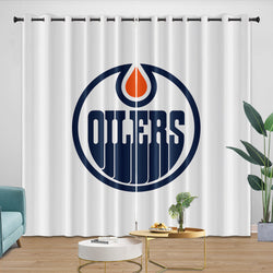 Edmonton Oilers Curtains Blackout Window Drapes Room Decoration (Online Order Only)
