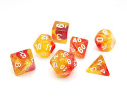 Efreeti's Robe - 7 Piece DnD Dice Set | Acrylic RPG Gaming Dice (ONLINE ORDER ONLY)