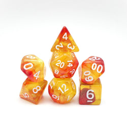 Efreeti's Robe - 7 Piece DnD Dice Set | Acrylic RPG Gaming Dice (ONLINE ORDER ONLY)
