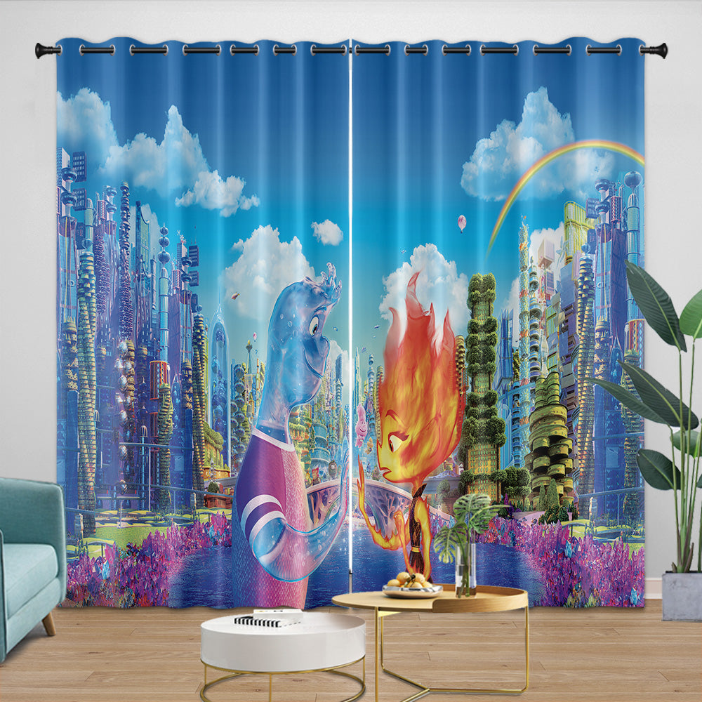 Elemental Curtains Blackout Window Drapes Room Decoration (Online Order Only)