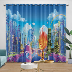 Elemental Curtains Blackout Window Drapes Room Decoration (Online Order Only)