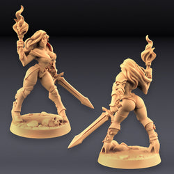 3D Printed Artisan Guild Elena - Fighters Beauty Fighters Guild Set 28mm 32mm (Online Only)