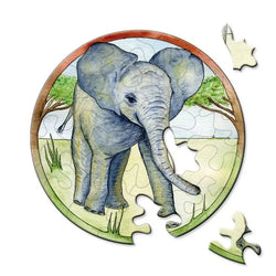 Elephant 33 Piece Mini Matchbox Jigsaw Puzzle Curiosi (ONLINE ORDER ONLY)