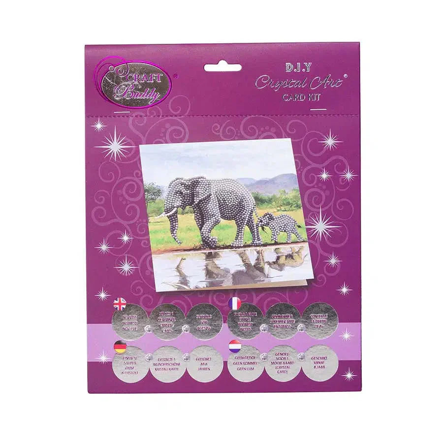 Elephant Crystal Art Card Kit Craft Buddy (ONLINE ORDER ONLY)