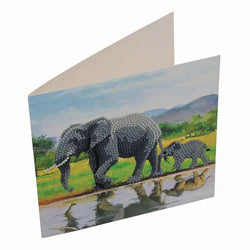 Elephant Crystal Art Card Kit Craft Buddy (ONLINE ORDER ONLY)