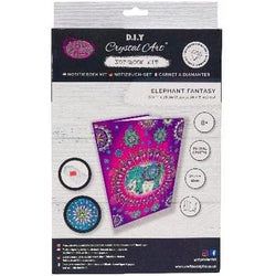 Elephant Fantasy Crystal Art Notebook Kit Craft Buddy (ONLINE ORDER ONLY)