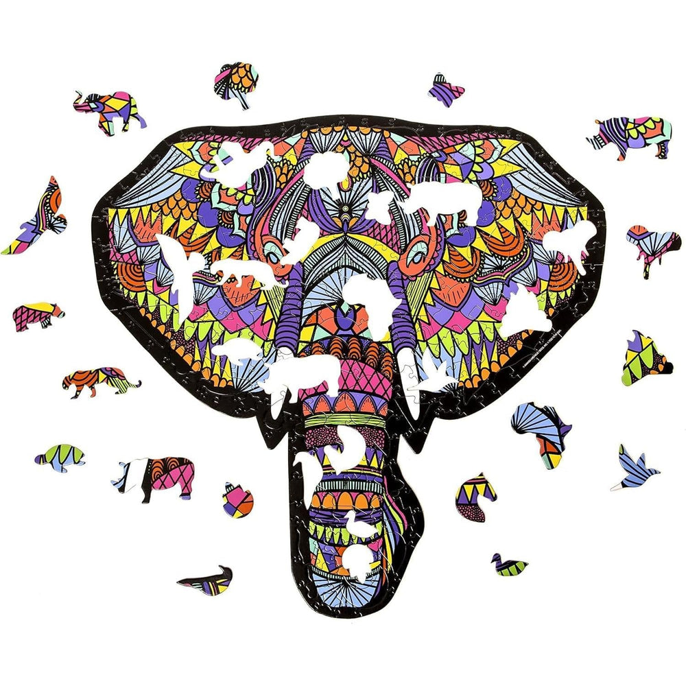 Elephant Hidden Shapes 300 Piece Jigsaw Puzzle Sure Lox (ONLINE ORDER ONLY)