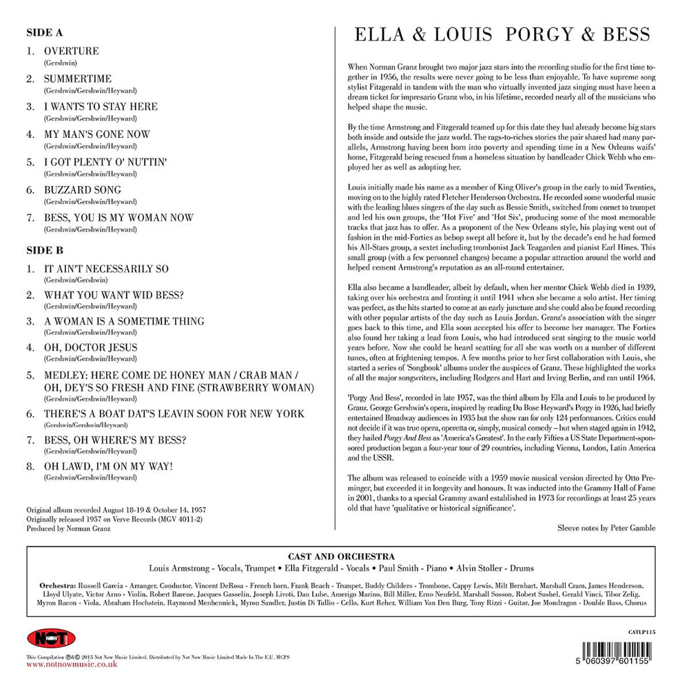 Porgy & Bess [Import] [Vinyl] (ONLINE ORDER ONLY)