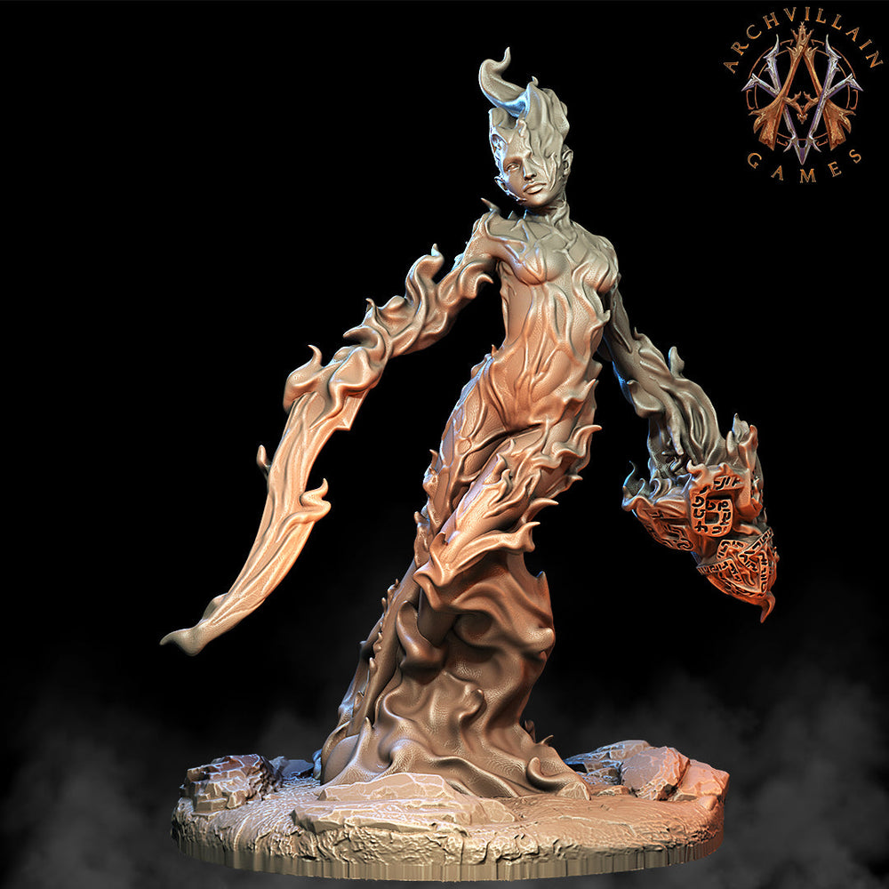 3D Printed Archvillain Games Magma Lords - Ember Maidens 28mm 32mm D&D (Online Only)