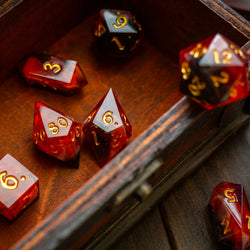 Emberflare Handmade Resin DND Dice Set (ONLINE ORDER ONLY)