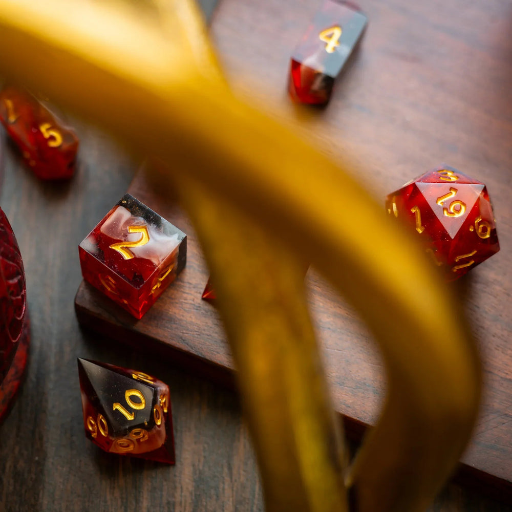 Emberflare Handmade Resin DND Dice Set (ONLINE ORDER ONLY)
