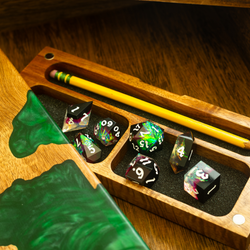 Emerald Grove Wooden Dice Storage Box (ONLINE ORDER ONLY)