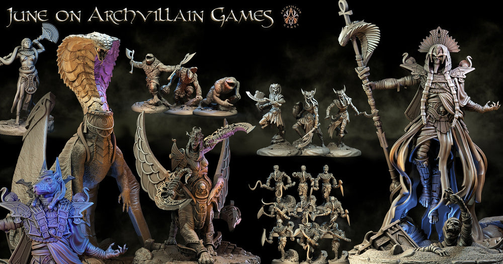 3D Printed Archvillain Games Sobesksen The Empire of Sands 28 32mm D&D (Online Only)