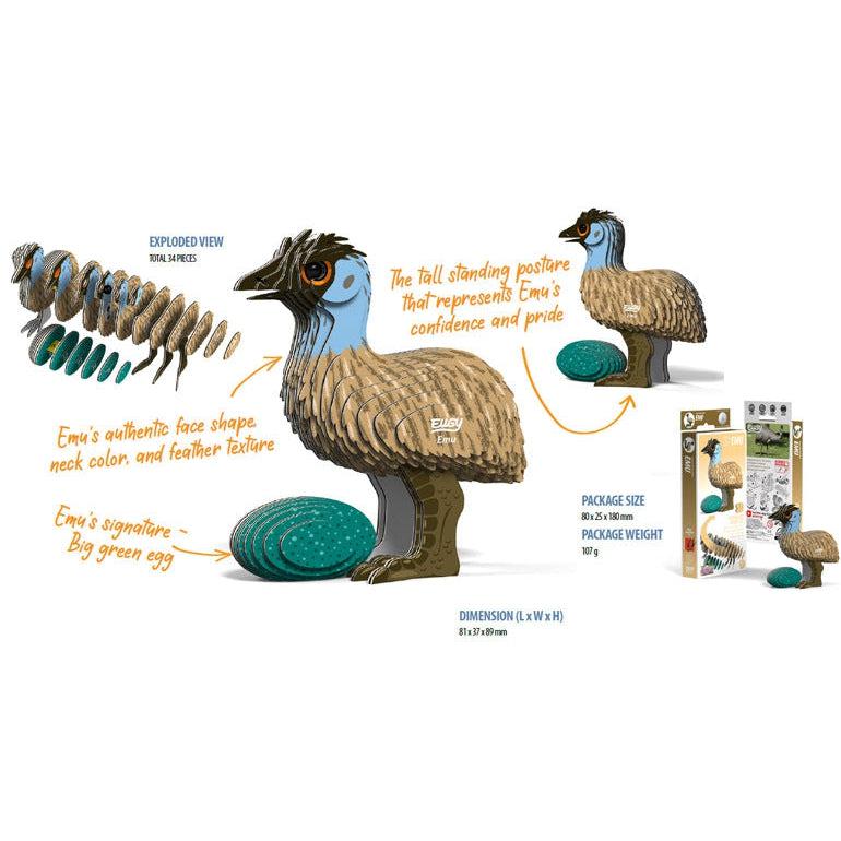 Emu 3D Cardboard Model Kit Eugy (ONLINE ORDER ONLY)