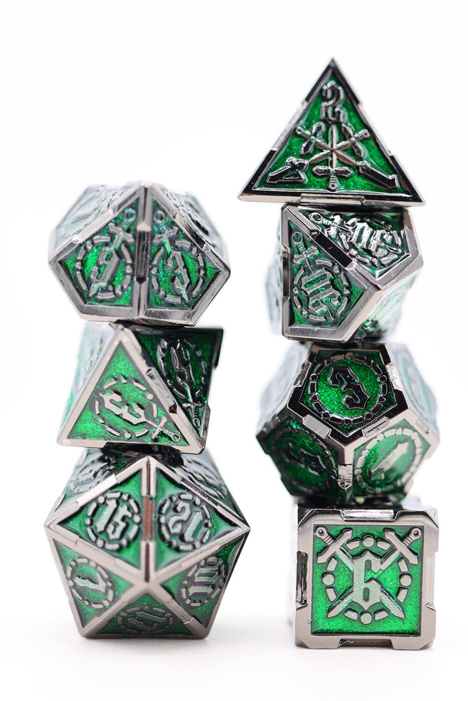 Crossed Swords: Enchanted Forest Sword - Metal RPG Dice Set (ONLINE ORDER ONLY)
