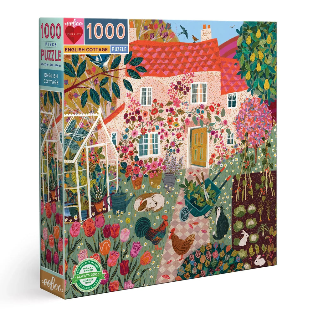 English Cottage 1000 Piece Jigsaw Puzzle eeBoo (ONLINE ORDER ONLY)