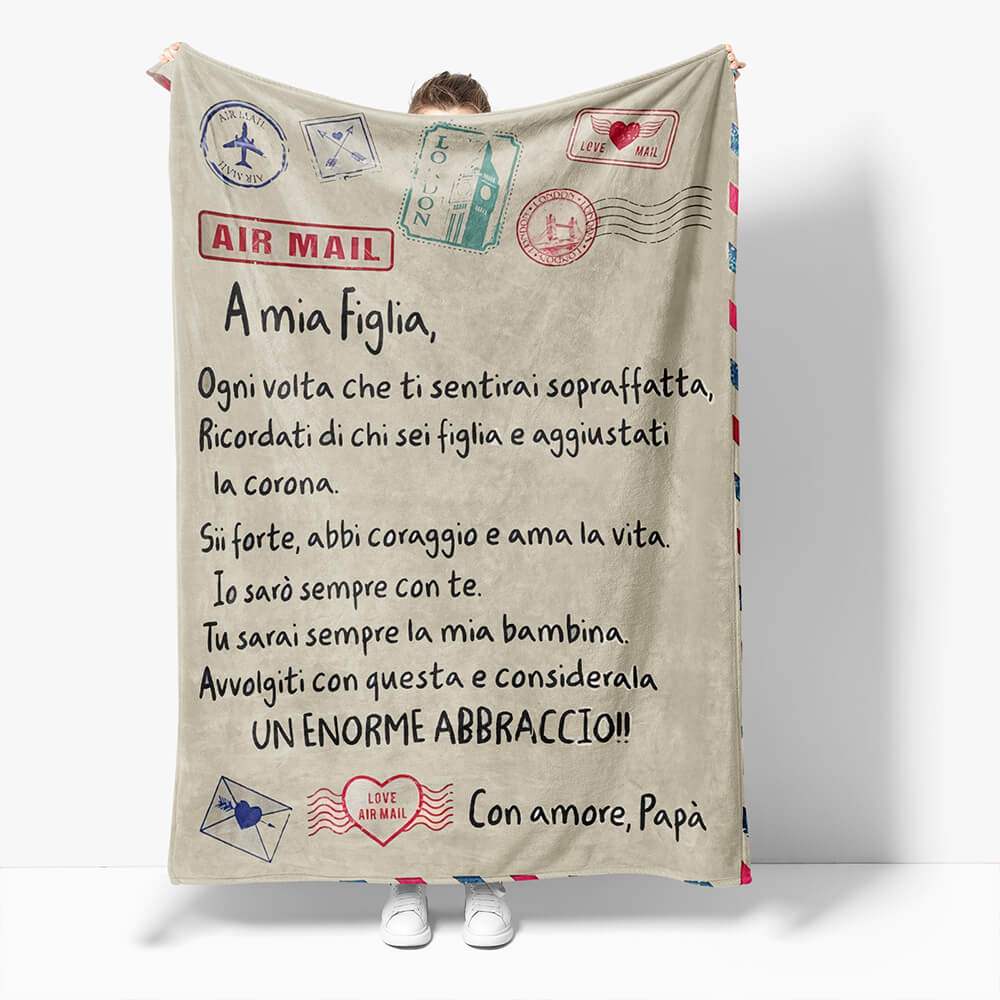 Envelope Flannel Blanket Soft Throw Blanket (Online Order Only)