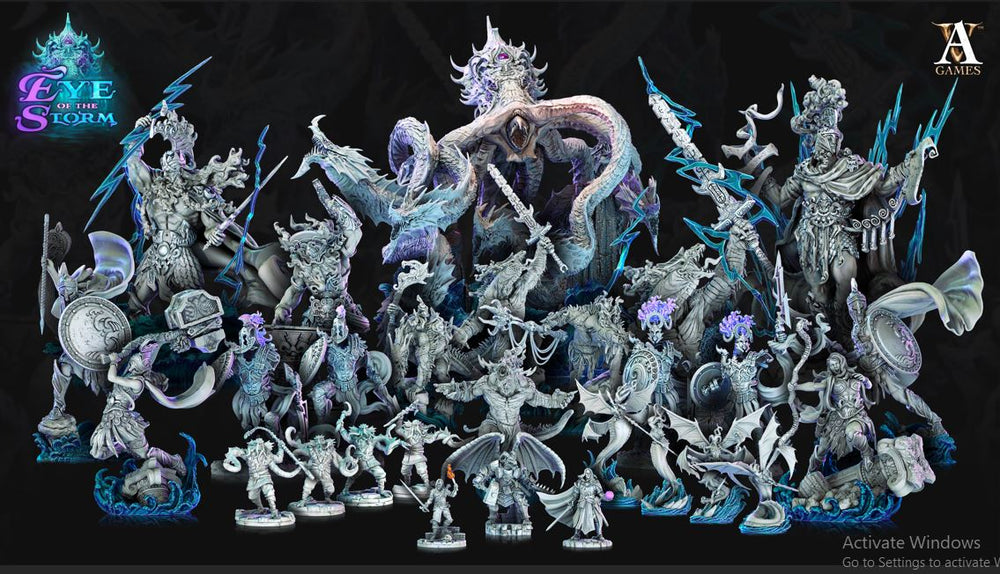 3D Printed Archvillain Games Eye of the Storm Zulkas - Storm Troll Boatboss 28 32mm D&D (Online Only)