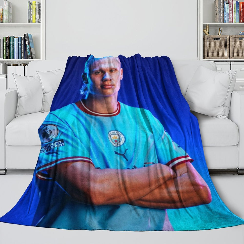 Erling Haaland Blanket Flannel Throw Room Decoration (Online Order Only)