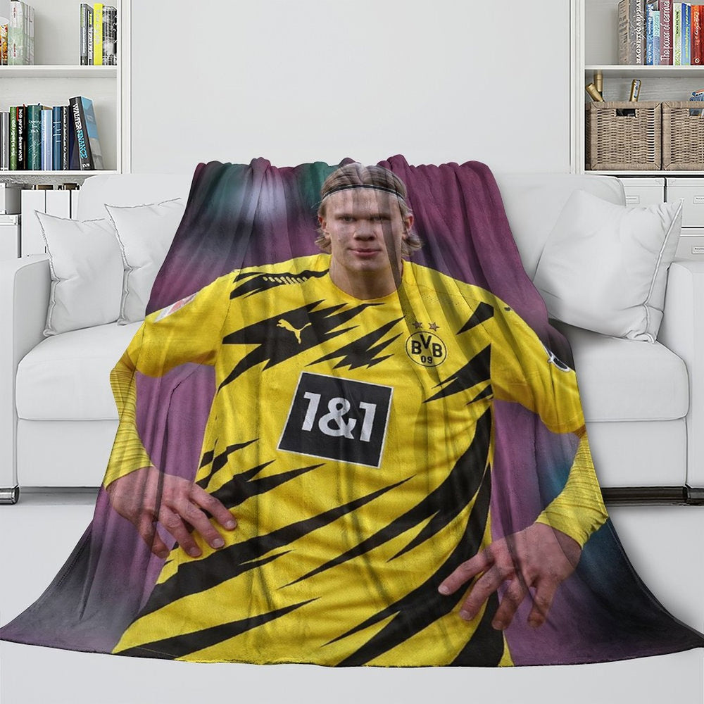 Erling Haaland Blanket Flannel Throw Room Decoration (Online Order Only)