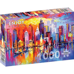 Evening New York 1000 Piece Jigsaw Puzzle Enjoy (ONLINE ORDER ONLY)