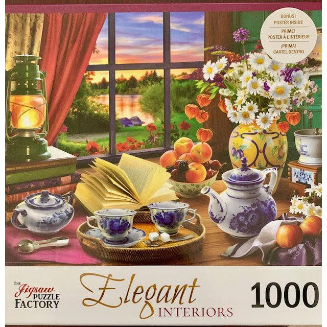 Evening Tea Party Elegant Interiors 1000 Piece Jigsaw Puzzle Leap Year (ONLINE ORDER ONLY)