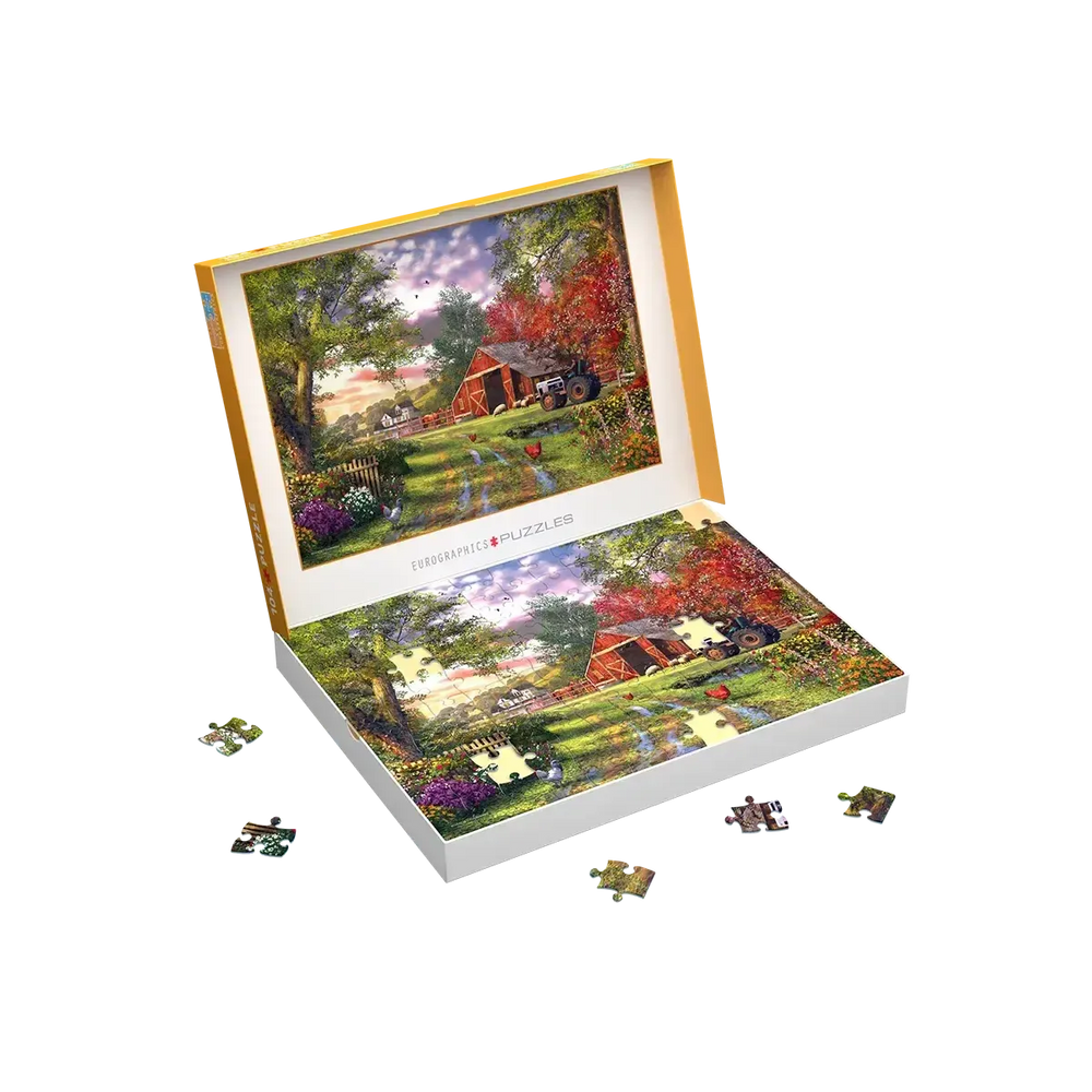 Evening at the Barnyard 104 Connecting Pieces Jigsaw Puzzle Eurographics