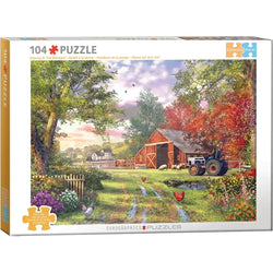 Evening at the Barnyard 104 Connecting Pieces Jigsaw Puzzle Eurographics