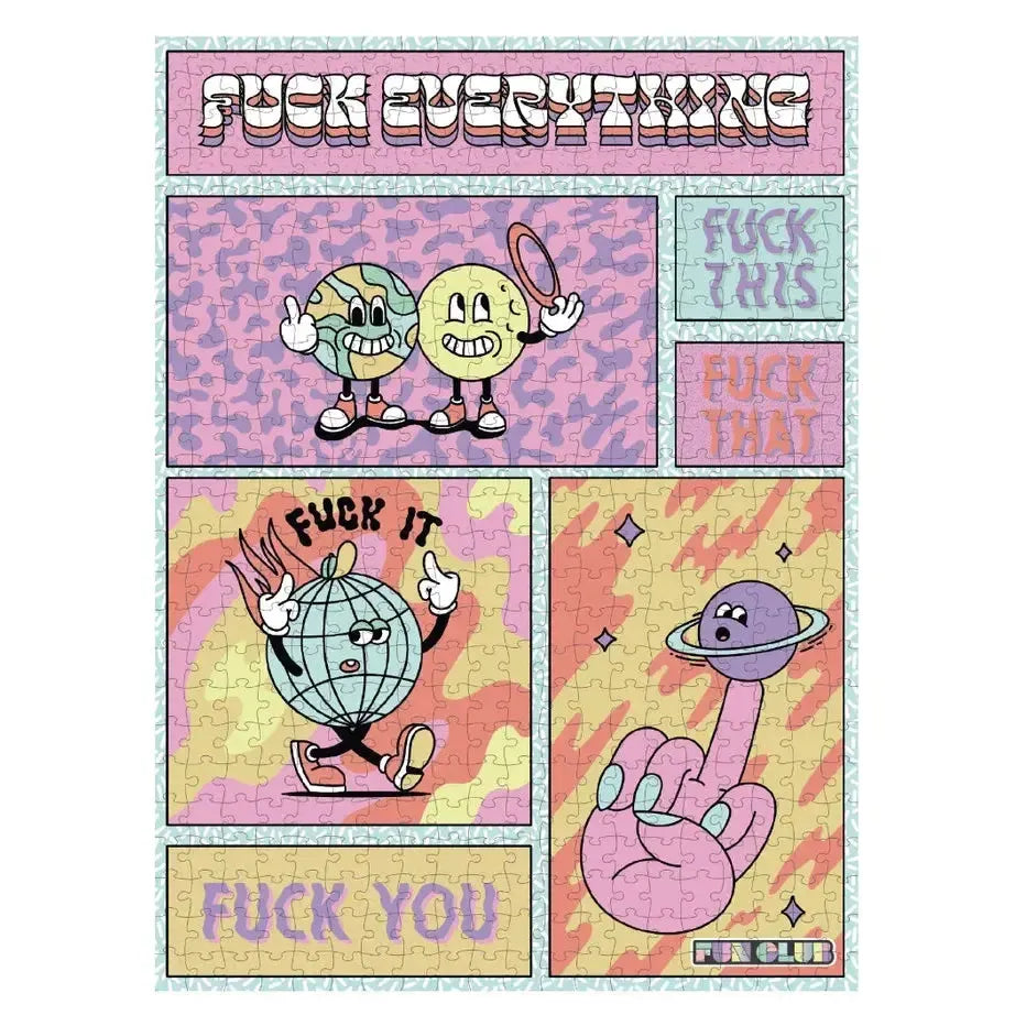 F*** Everything 500 Piece Jigsaw Puzzle Fun Club (ONLINE ORDER ONLY)