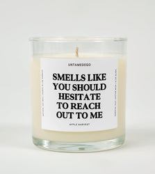 Smells Like You Should Hesitate To Reach Out To Me Glass Candle (Online Order Only)