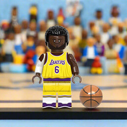 LeBron James Lakers #6 Uniform Custom Basketball Minifigure (ONLINE ORDER ONLY)