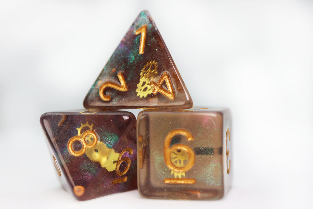 Glitter Gearwheel RPG Dice Set (ONLINE ORDER ONLY)