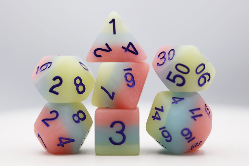 Peach Snow Cone RPG Dice Set (ONLINE ORDER ONLY)
