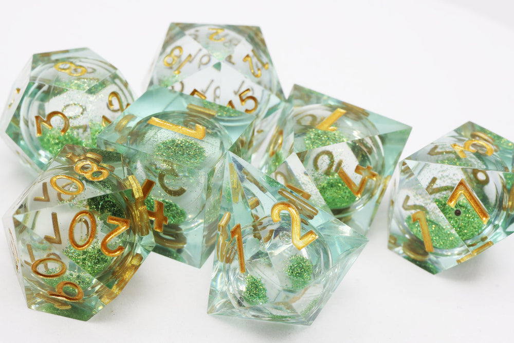Sharp-Edged Liquid Core RPG Dice Set (ONLINE ORDER ONLY)
