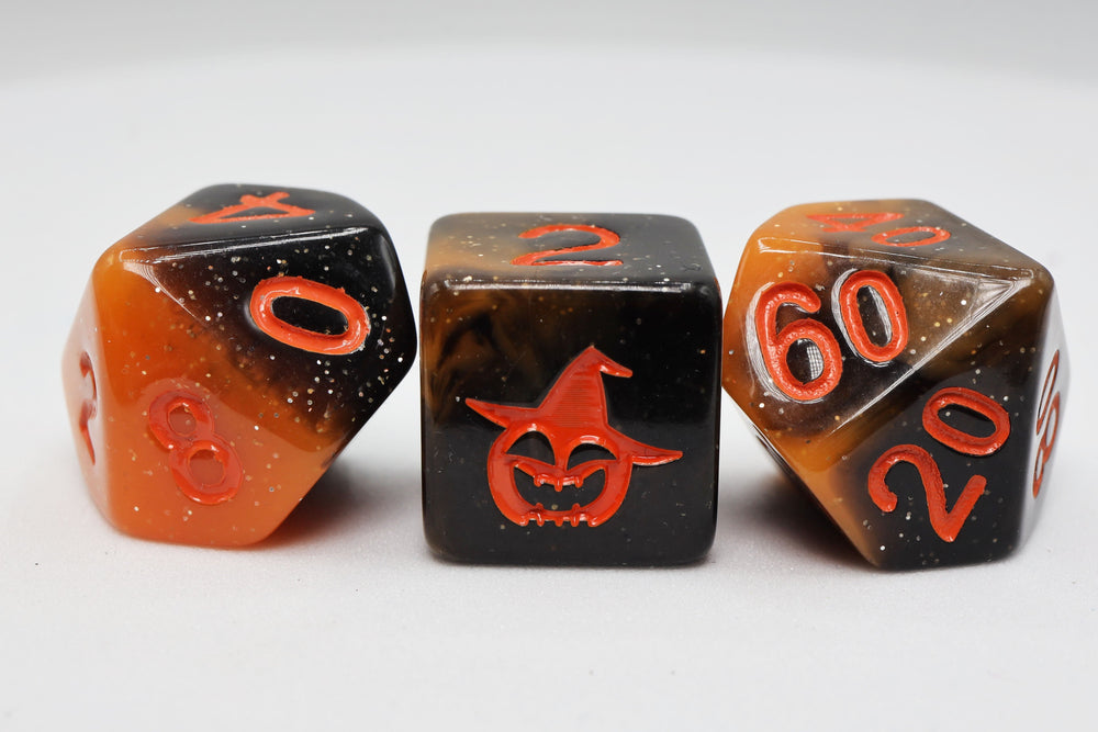 Halloween Pumpkin RPG Dice Set (ONLINE ORDER ONLY)