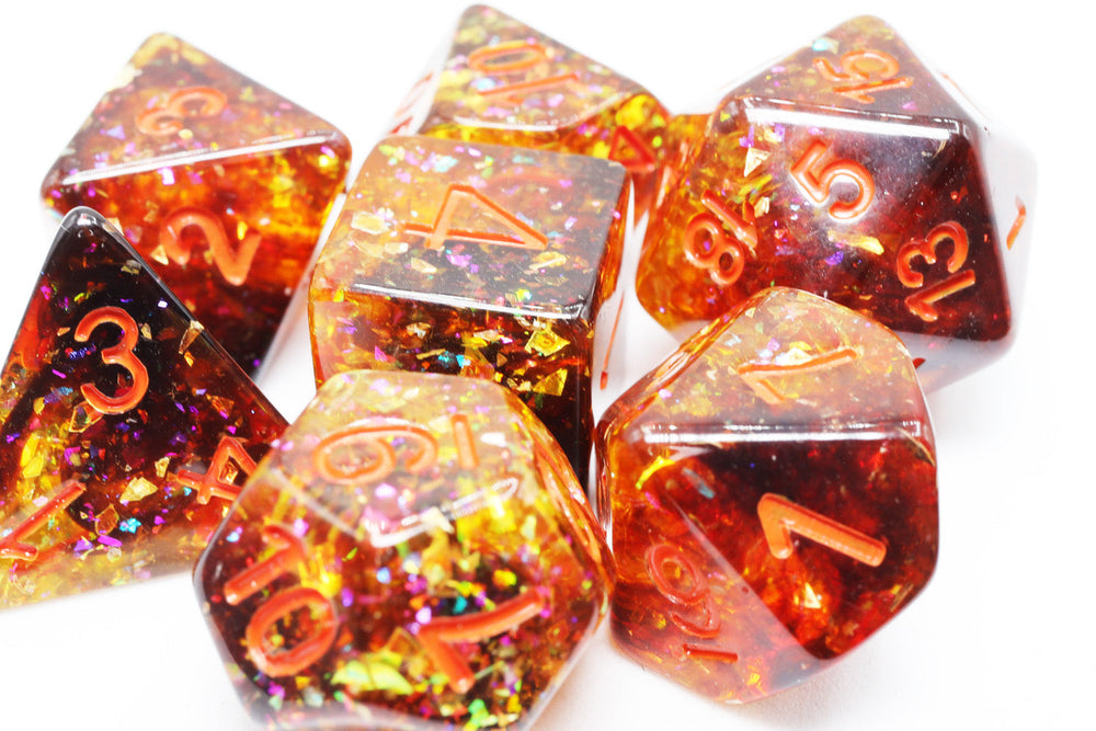 Pumpkin Light RPG Dice Set (ONLINE ORDER ONLY)