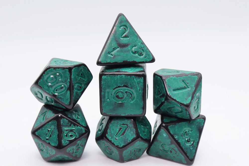Timeworn Green RPG Dice Set (ONLINE ORDER ONLY)